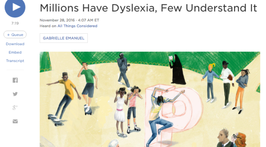 NPR series on dyslexia